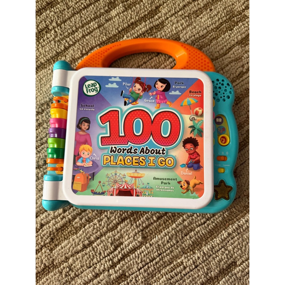 LeapFrog 100 Words About Places I Go Bilingual Learning Book English Spanish Toy